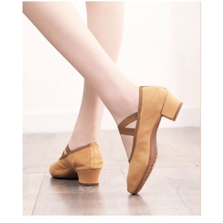 Giày Múa Ba Lê Đế Mềm Gót Vừa Mũi Vuông Thời Trang Cho Nữ