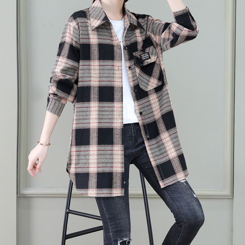 Áo Sơ Mi Dáng Rộng Họa Tiết Kẻ Sọc Thời Trang Xuân Thu Mới 2023