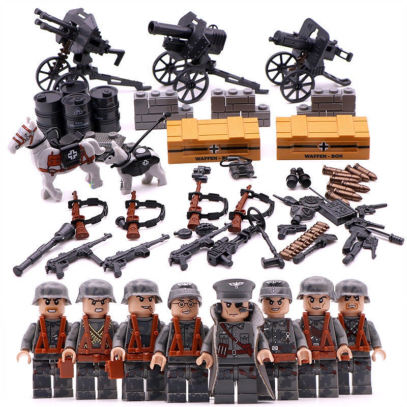Bộ Đồ Chơi Lắp Ráp lego Chiến Tranh ii Binh Lính Đức
