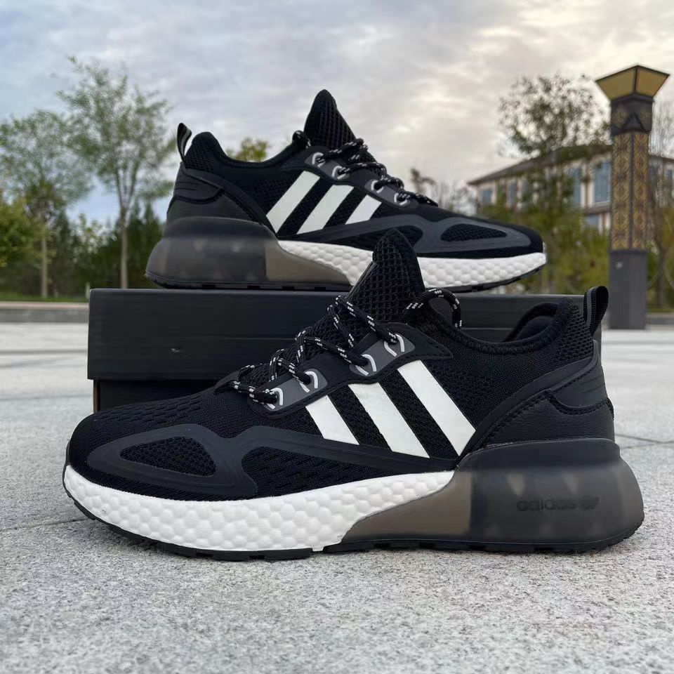 Yi yang Qinxi Giày Thể Thao Chạy Bộ Lưới Thoáng Khí Đế Mềm Màu Trắng Nhỏ Phong Cách Đơn Giản Cho Nam Và Nữ