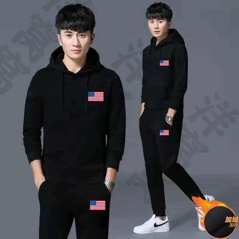 Áo Hoodie Bằng Vải Nhung Dày Dặn Phối Lông Chồn Phong Cách Thể Thao Trẻ Trung Cho Nam