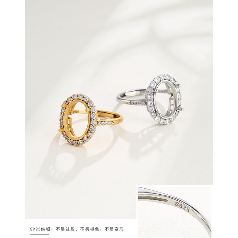 Nhẫn Bạc 925 3 * 5 * 7 * 9 * 11 Mạ Vàng Hồng 18k 4 * 6 * 8 * 10 * 14