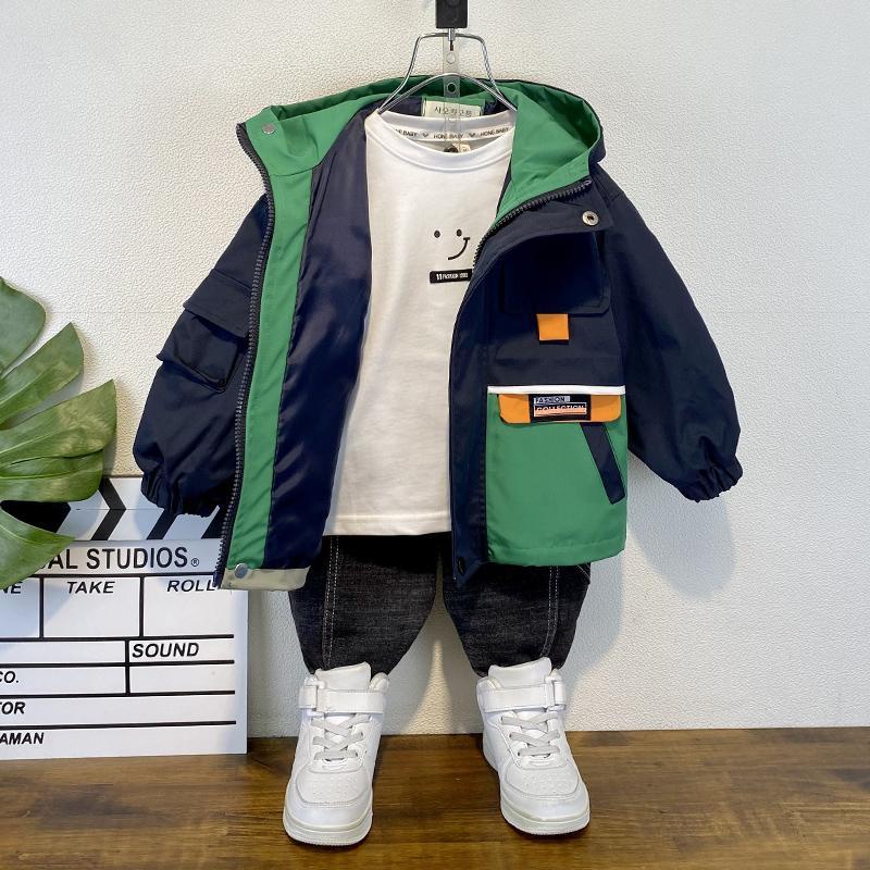 Áo Khoác Gió Phong Cách Hàn Quốc Thời Trang Xuân Thu Mới 2023 Cho Bé Trai