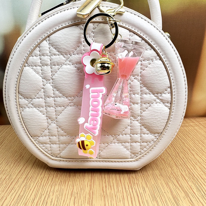Móc Khóa Đồng Hồ Cát Hình Búp Bê Đại Dương Sáng Tạo