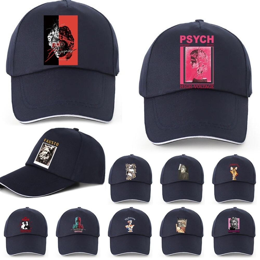 Snapback Cap Sun Hat Casquette Hats Fitted Casual Dark Blue Dad Hats For Men Women Sculpture Print G