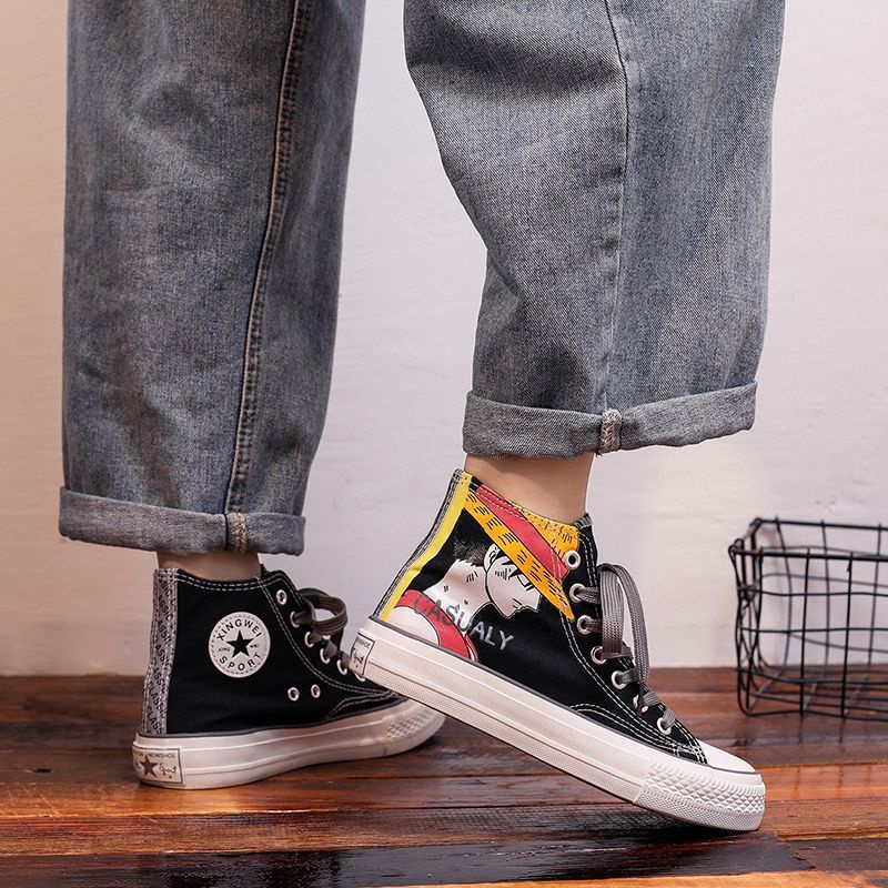Mới Giày Thể Thao canvas Cổ Cao In Hình Nhân Vật luffy Trong Phim Hoạt Hình one piece Thời Trang Mùa Hè Dành Cho Cả Nam Và Nữ