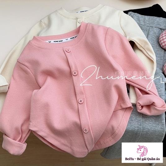 Áo Thun Tay Dài Dáng Chữ a Ôm Sát Màu Kẹo Phong Cách Hàn Quốc Thời Trang Xuân Thu Cho Bé Gái