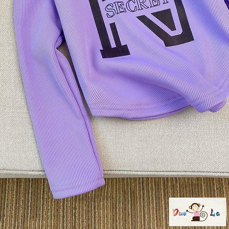 Áo Nỉ Dài Tay Thời Trang Xuân Thu Phong Cách Mới Cho Bé Gái