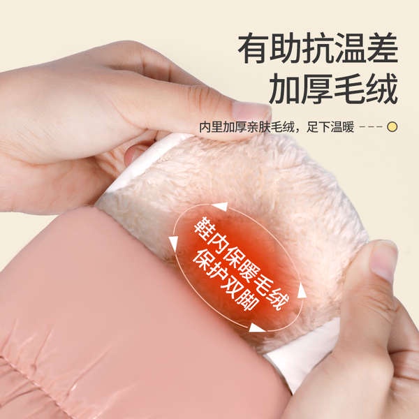 Dép cotton Lót Lông Cừu Dày Dặn Ấm Áp Đi Trong Nhà / Ngoài Trời Chống Thấm Nước