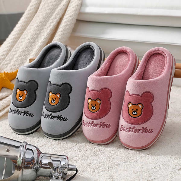 Dép Bông Đi Trong Nhà Chống Trượt Họa Tiết Hoạt Hình Dễ Thương