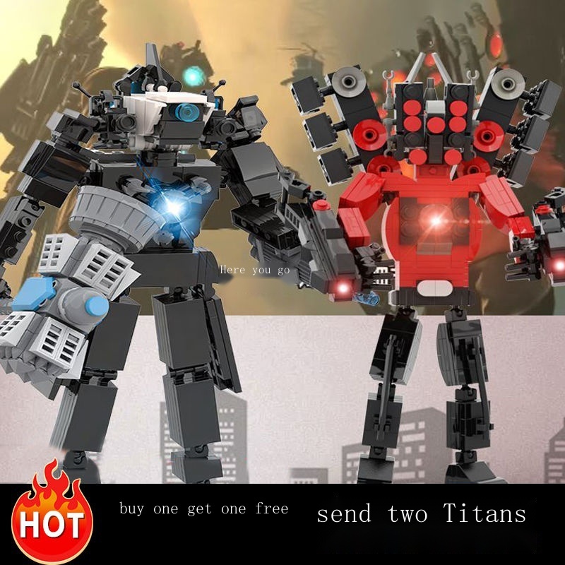 Khối Đồ Chơi Lắp Ráp Mô Hình toilet man vs Tương Thích Với lego titan audio tv Cho Nam