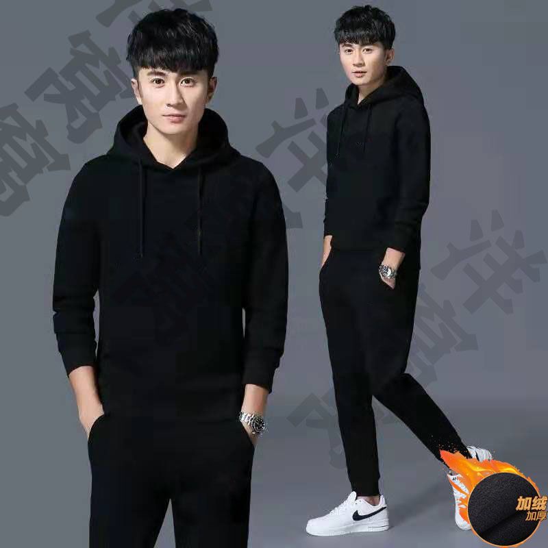 Áo Hoodie Bằng Vải Nhung Dày Dặn Phối Lông Chồn Phong Cách Thể Thao Trẻ Trung Cho Nam