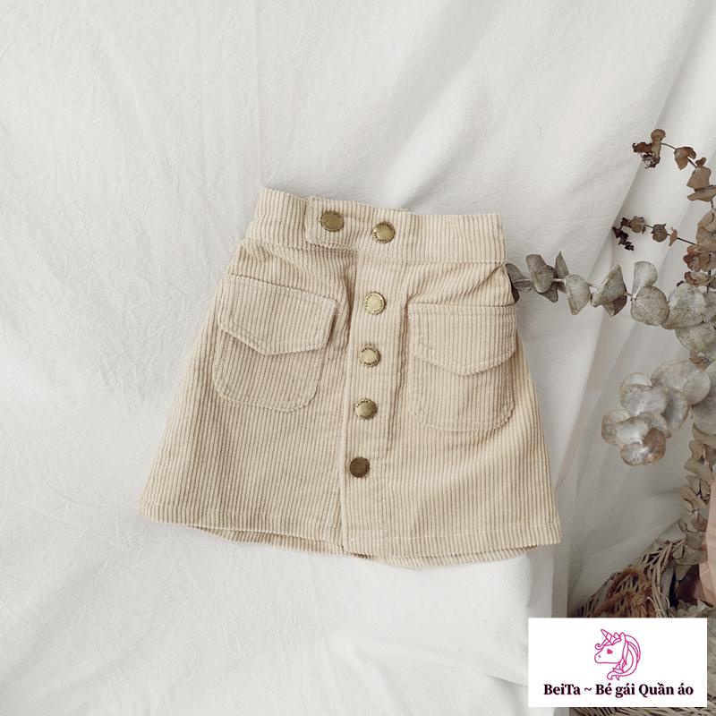 Hàng Mới Về Chân Váy Chữ a Lưng Cao Thời Trang Cho Bé Gái