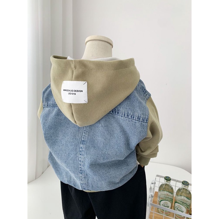 Áo Khoác Hoodie Giả Hai Lớp Có Khóa Kéo Thời Trang Xuân Thu Mới 2023 Dành Cho Bé Trai