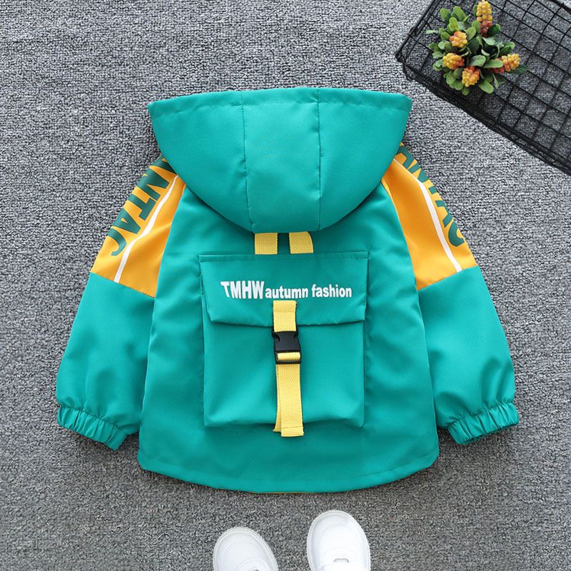Áo Khoác Gió Mỏng Có Mũ Trùm Thời Trang Xuân Thu 2023 Mới Cỡ Lớn Cho Bé Trai
