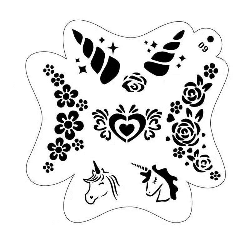 Khuôn Vẽ Tay Họa Tiết Khuôn Mặt Đặc Biệt Dành Cho Trẻ Em