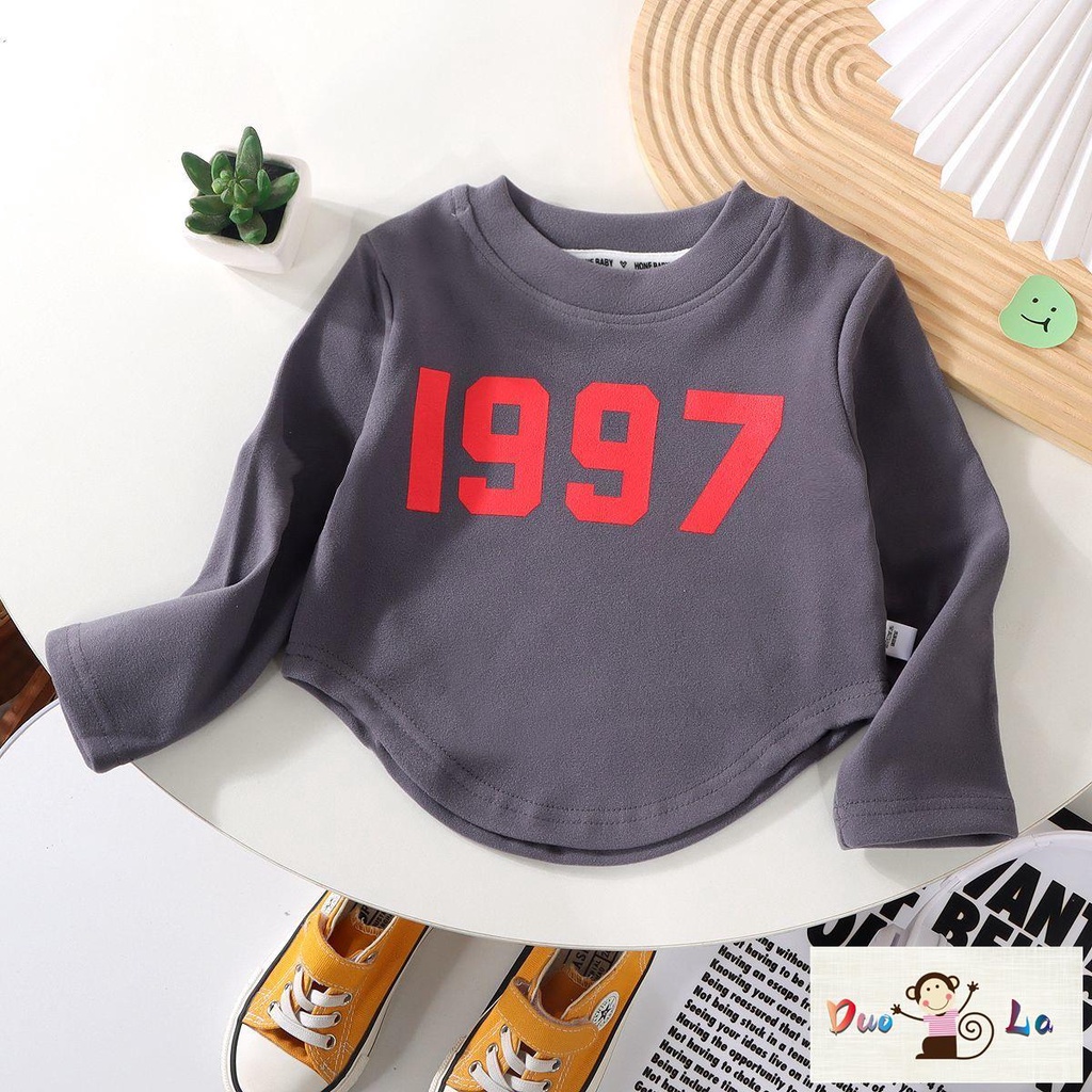 Duoola Áo Nỉ Hai Mặt Tay Dài Thời Trang Thu Đông Dễ Phối Đồ Phong Cách Đức Cho Bé Trai Và Bé Gái