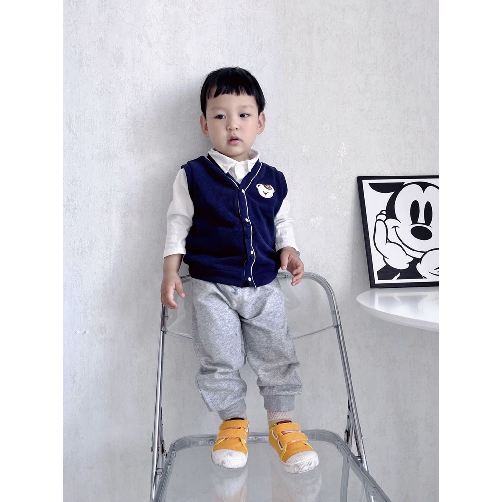 Áo Len Không Tay Dáng Rộng Thiết Kế Mới Thời Trang Mùa Xuân Thu Dành Cho Bé Trai Và Bé Gái