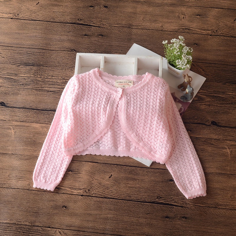Áo Khoác cardigan Dệt Kim Vải cotton Mỏng Thời Trang Xuân Thu Cho Bé Gái❤10.30