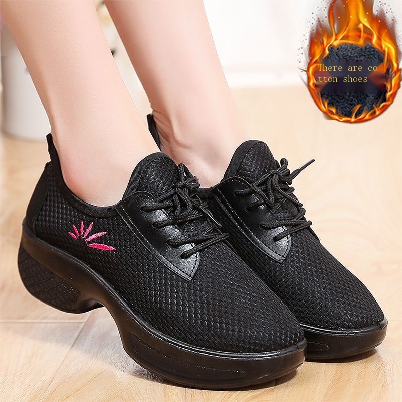 Giày Khiêu Vũ Mũi Vuông Đế Mềm Thoáng Khí Thời Trang Cho Nữ