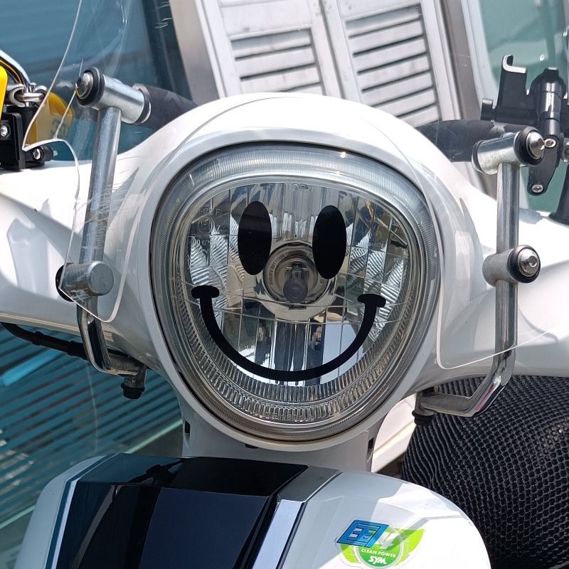 Nhãn Dán Trang Trí Đèn Pha Xe Máy / Xe Đạp Điện jialing coco Hình Mặt Cười Động Vật Chống Nước Sáng Tạo