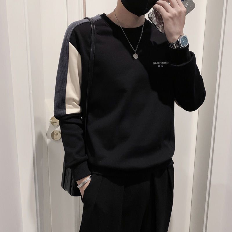 Áo Nỉ Nam Dài Tay Cổ Tròn Thời Trang HànÁo Thun Nữ Tay Dài Cổ Tròn Dáng Rộng Thời Trang