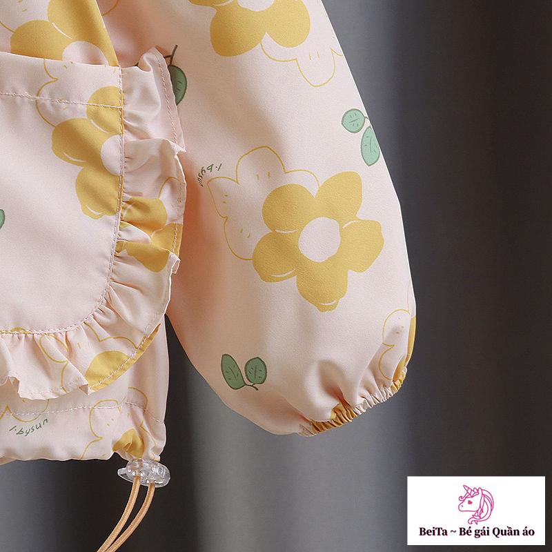 Áo Khoác Gió Có Mũ Trùm Phong Cách Đường Phố Hàn Quốc Thời Trang Xuân Thu Mới Cho Bé Gái