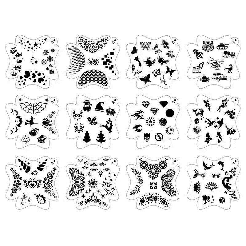 Khuôn Vẽ Tay Họa Tiết Khuôn Mặt Đặc Biệt Dành Cho Trẻ Em