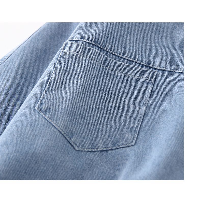 Áo Sơ Mi denim Tay Dài Phong Cách Thời Trang Xuân Thu Mới Cho Bé Trai