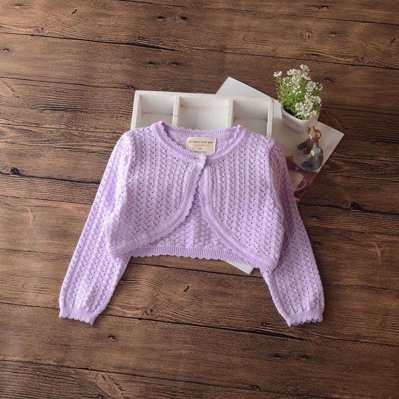 Áo Khoác cardigan Dệt Kim Vải cotton Mỏng Thời Trang Xuân Thu Cho Bé Gái❤10.30
