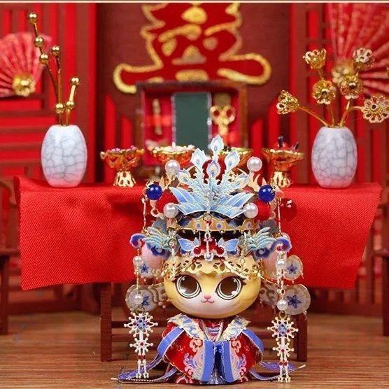 Mô Hình Đồ Chơi Lắp Ráp Chú Mèo Hạnh Phúc Ba Chiều 3d Bằng Kim Loại Trang Trí Đám Cưới / Kỳ Nghỉ