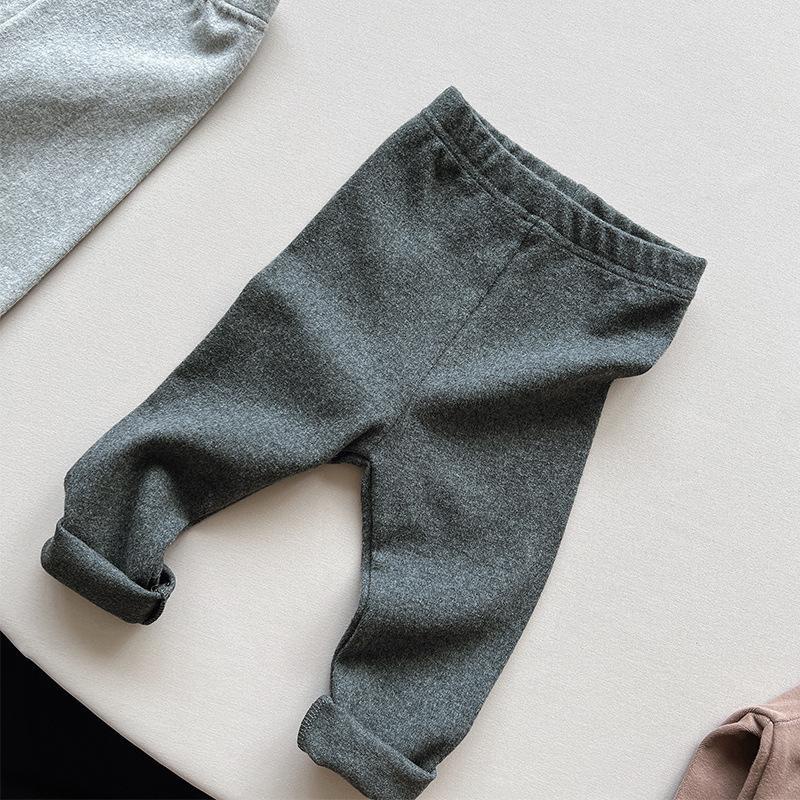 Quần Legging Siêu Mềm Co Giãn Màu Trơn Phong Cách Hàn Quốc Cho Bé