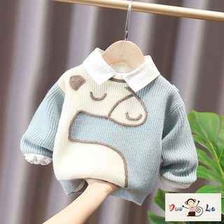 Hàng mới về mới áo len dày chui đầu thời trang thu đông cho bé trai