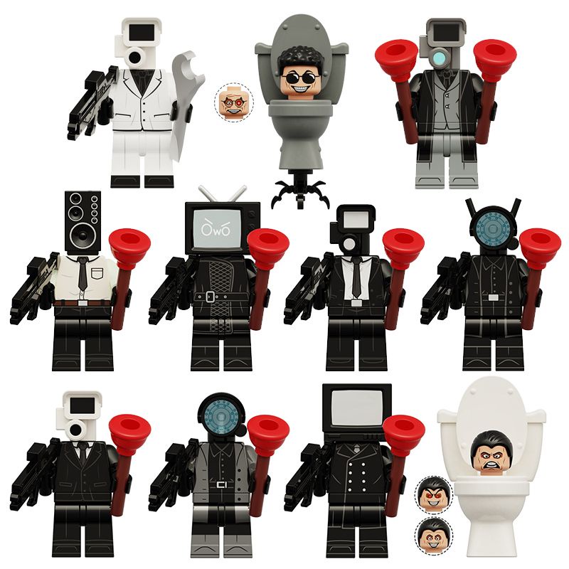 Mô Hình lego Người Đàn Ông vs Phẫu Thuật Mini Loa titan Và Mô Hình tv