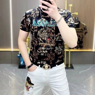 Hàng Có Sẵn!Áo nam Cổ Tròn Ngắn Tay In Hình Thời Trang Mùa Hè 2023