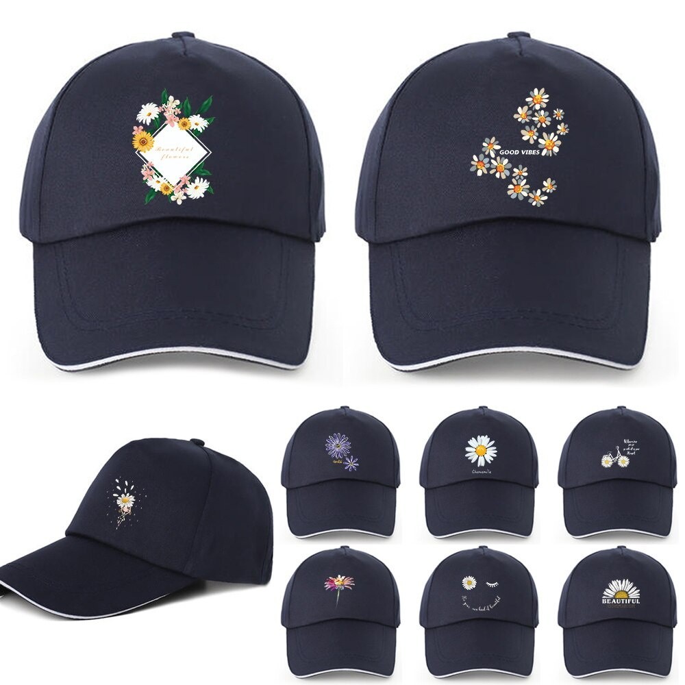 Baseball Cap Snapback Caps Daisy Printed Casquette Hats Fitted Casual Gorras Dad Hats For Men Women 