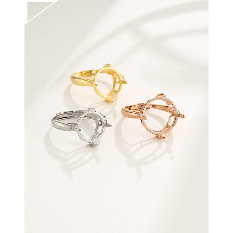 Giá Đỡ Nhẫn Mạ Vàng 18k 18k Thiết Kế Đơn Giản Phong Cách Nhật Hàn Cho Nam Và Nữ # 3-15