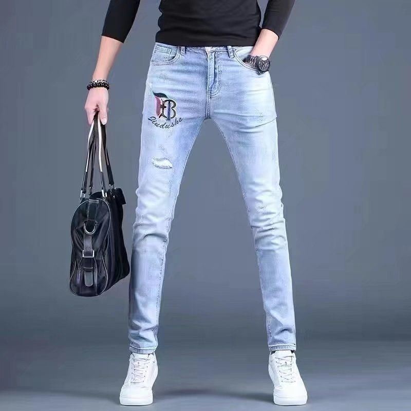 Quần jeans Dài Thêu Họa Tiết Phong Cách Hàn Quốc Thời Trang Mùa Thu Mới Cho Nam