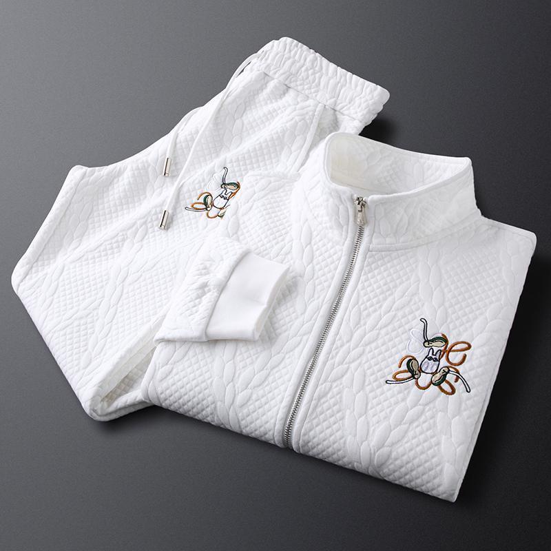 Bộ Áo Khoác + Quần Dài Thể Thao Thêu Họa Tiết Độc Đáo Thời Trang Mùa Thu Cho Nam