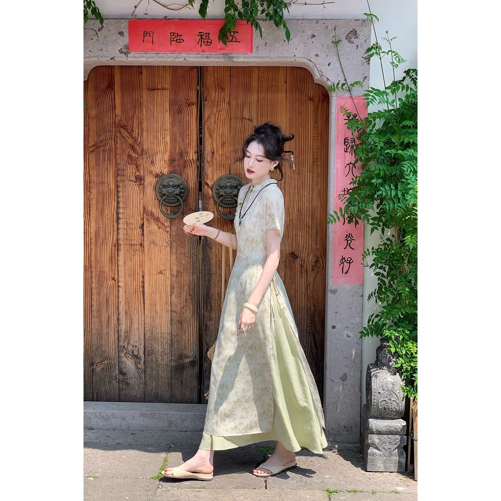 Đầm Sườn Xám Phong Cách Trung Hoa Mới 2023#231016