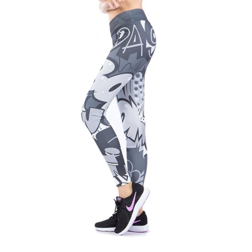 Quần Legging Thể Thao Ôm Dáng In Chữ boom Tập yoga Bán Chạy