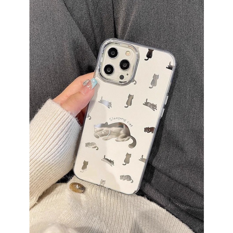 Ốp Điện Thoại Họa Tiết Chú Mèo Dễ Thương Cho Iphone 15Promax 14 1312 xs