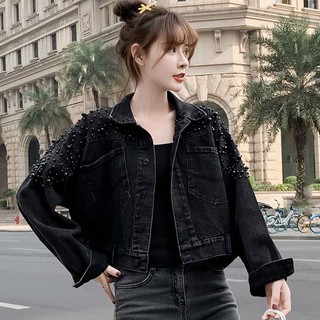 Hàng Mới Về Mới Áo Khoác denim Dáng Rộng Phong Cách Hàn Quốc Thời Trang Xuân Thu Cho Nữ
