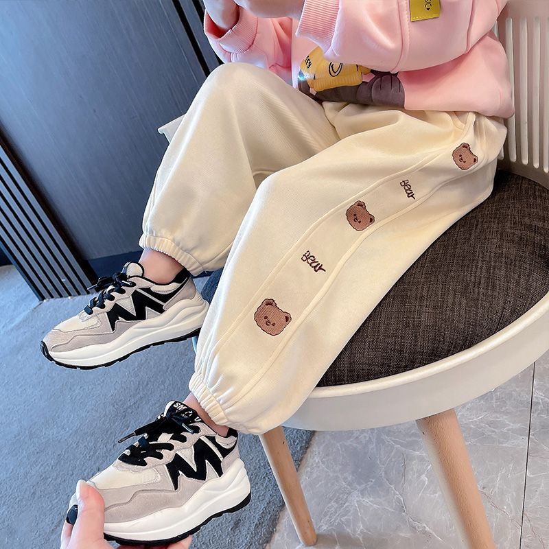 Quần Dài Dáng Rộng Phong Cách Thời Trang Xuân Thu Dành Cho Bé Gái