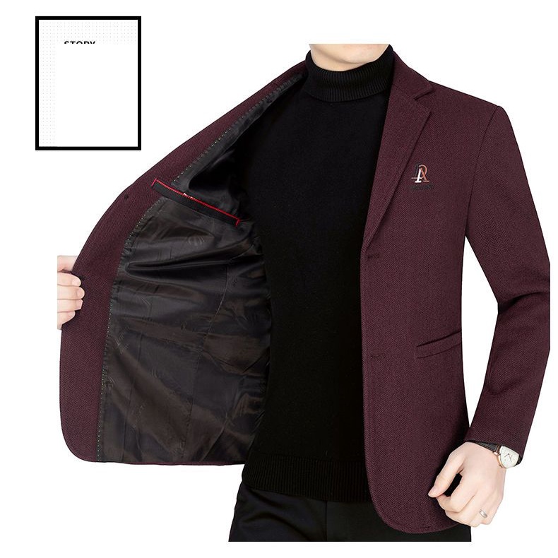 Áo Khoác Vest Thêu Họa Tiết Màu Trơn Thời Trang Cao Cấp Cho Nam