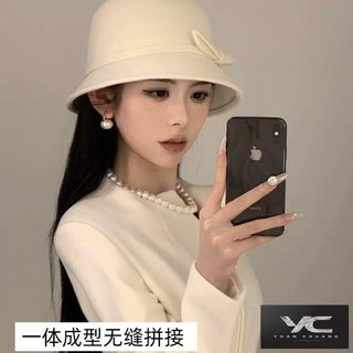 Hàng Mới Về Mới Nón bucket Len Phong Cách hepburn Thời Trang Thu Đông Dành Cho Nữ
