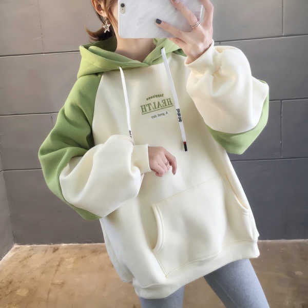 Áo Hoodie Dáng Rộng Thời Trang Thu Đông Phong Cách Hàn Quốc Cho Nữ