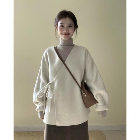 Áo sweater Cổ Cao Phong Cách Hàn Quốc Thời Trang Mùa Thu Hàng Mới Dành Cho Nữ