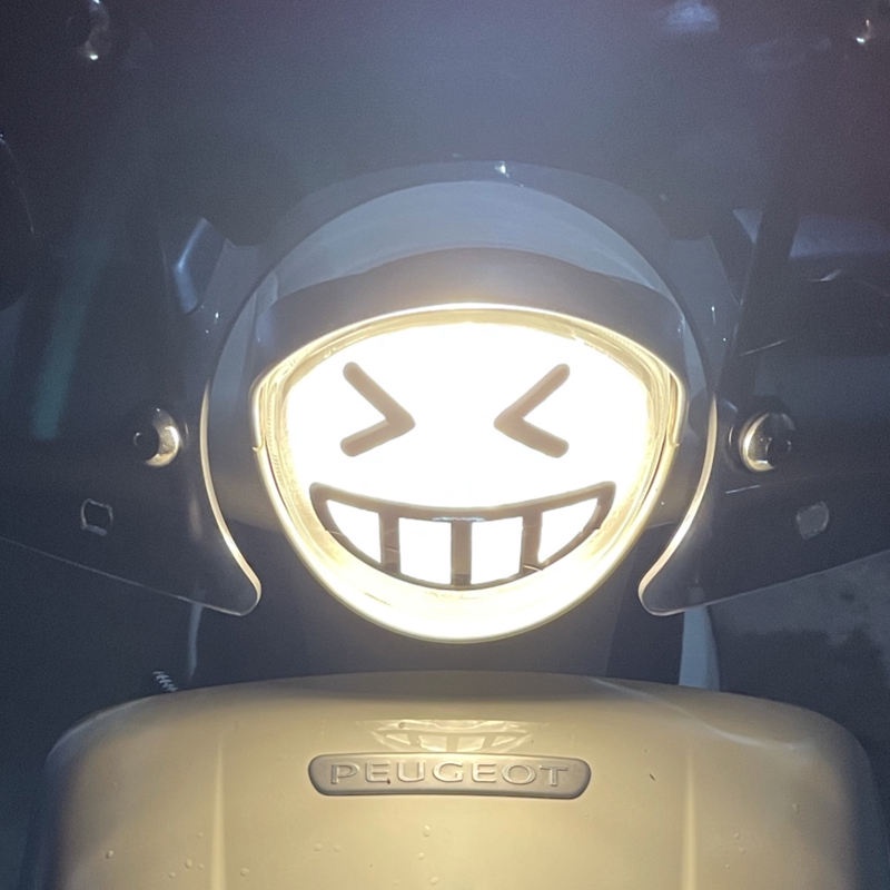 Nhãn Dán Trang Trí Đèn Pha Xe Máy / Xe Đạp Điện jialing coco Hình Mặt Cười Động Vật Chống Nước Sáng Tạo