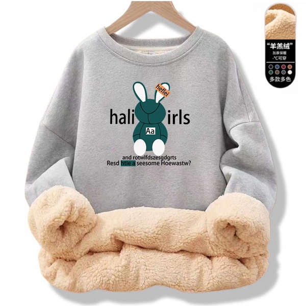 Áo sweater len áo sweater nam Áo hoodie cổ tròn nam nữ mẫu mới thu đông dày lông cừu thương hiệu sành điệu áo cặp đôi rộng rãi giữ ấm áo khoác áo mặc trong